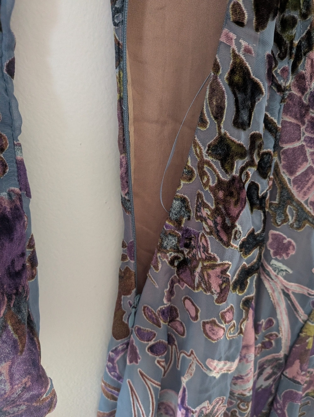Free People Bali Painterly Paisley Velvet Maxi Dress - Picture 14 of 14